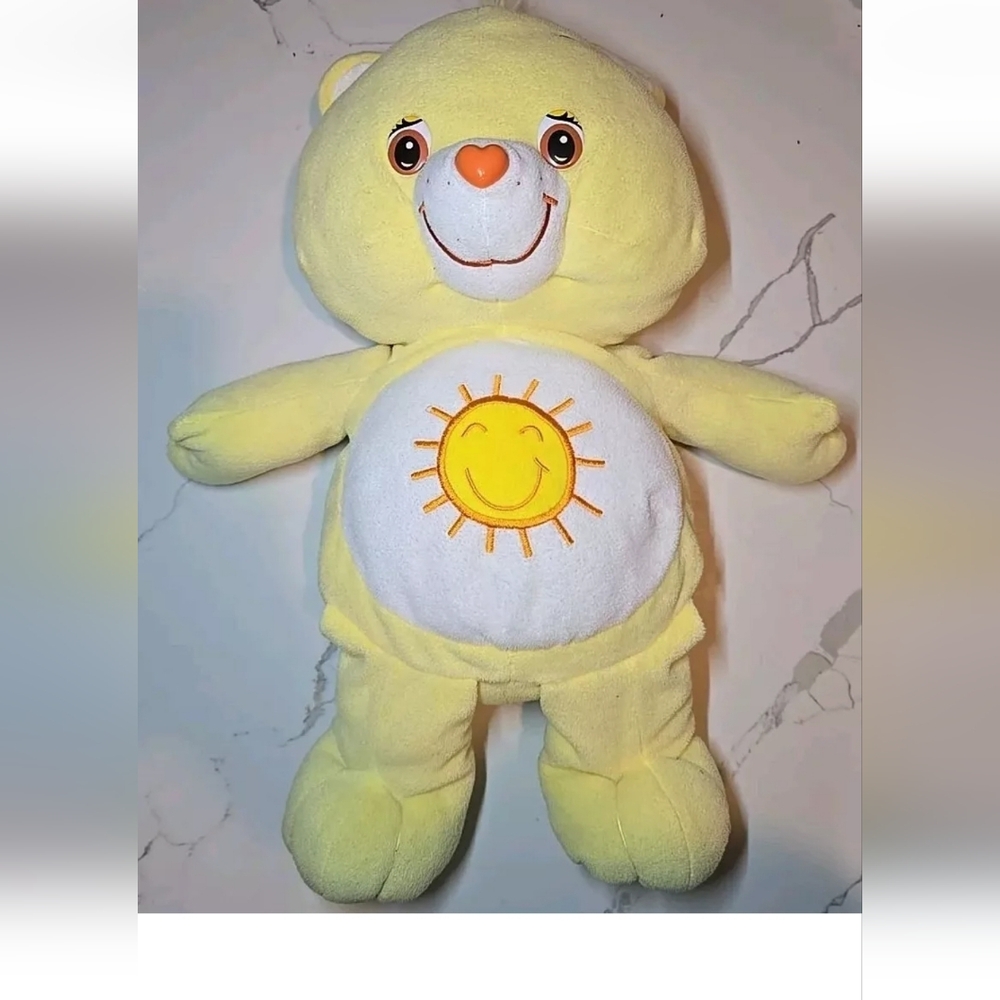 Vintage Care Bears Sunshine Bear 13" Plush Stuffed Animal Toy